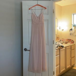 Bella Bridesmaids Chiffon Dress in Petal Pink